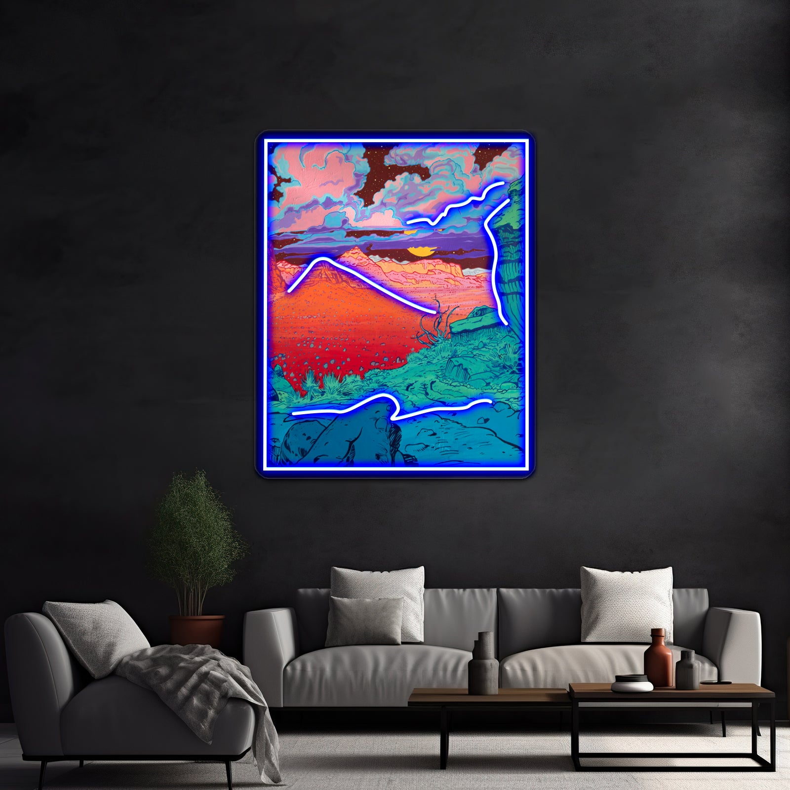 Pink Clouds Artwork Led Neon Signs Custom | Shineneon