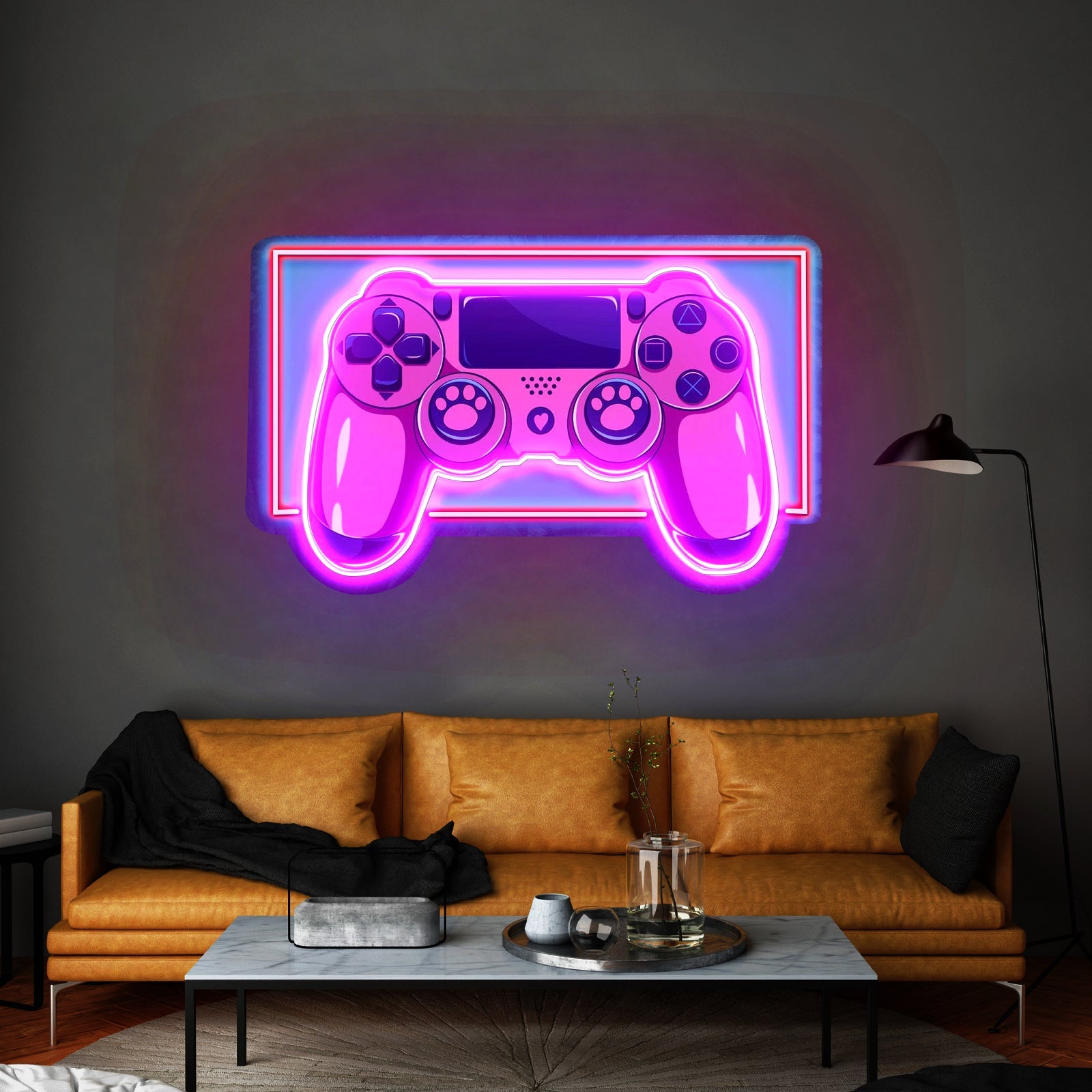 Pink Controller Custom Led Signs Artwork For Sale - Shineneon