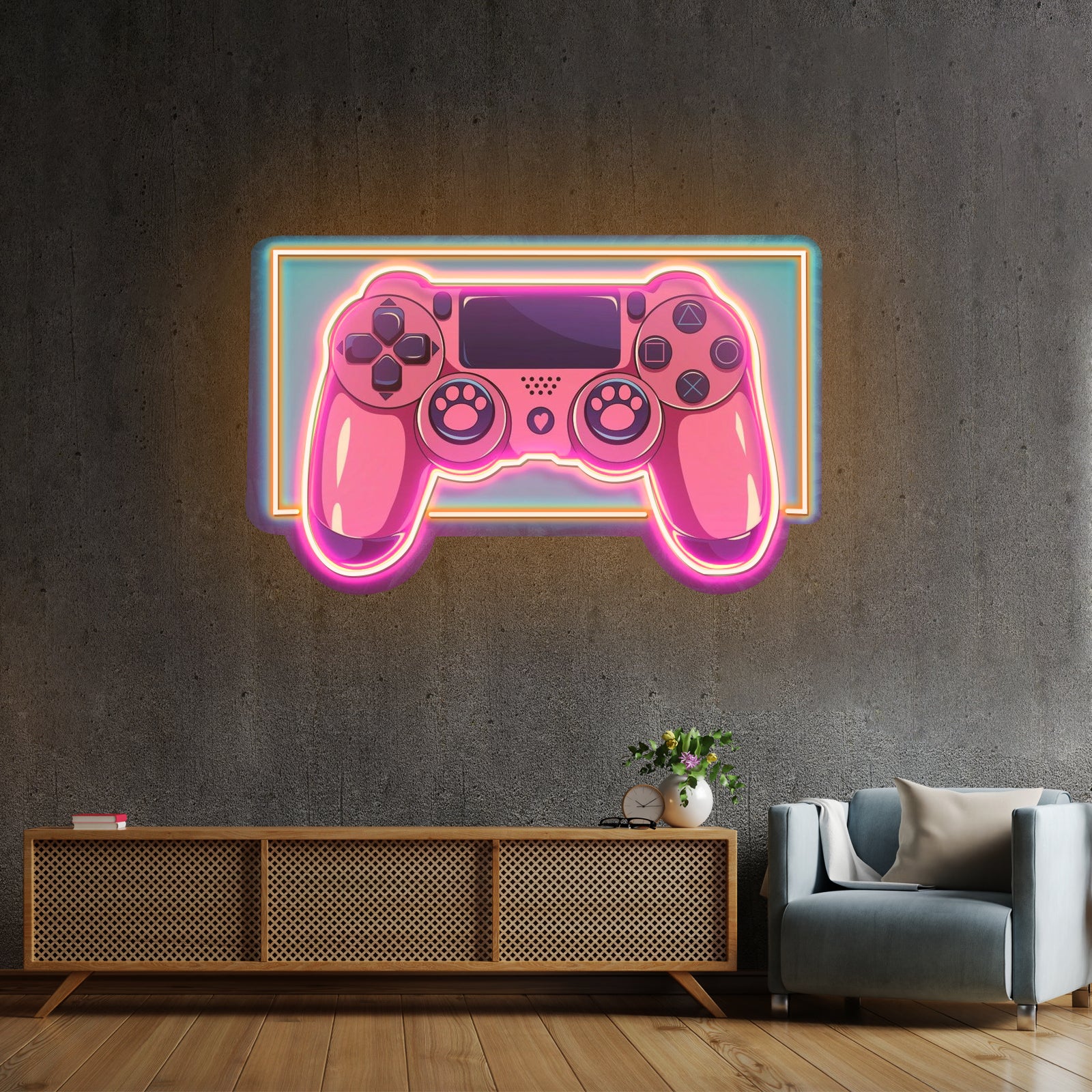Pink Controller Custom Led Signs Artwork For Sale