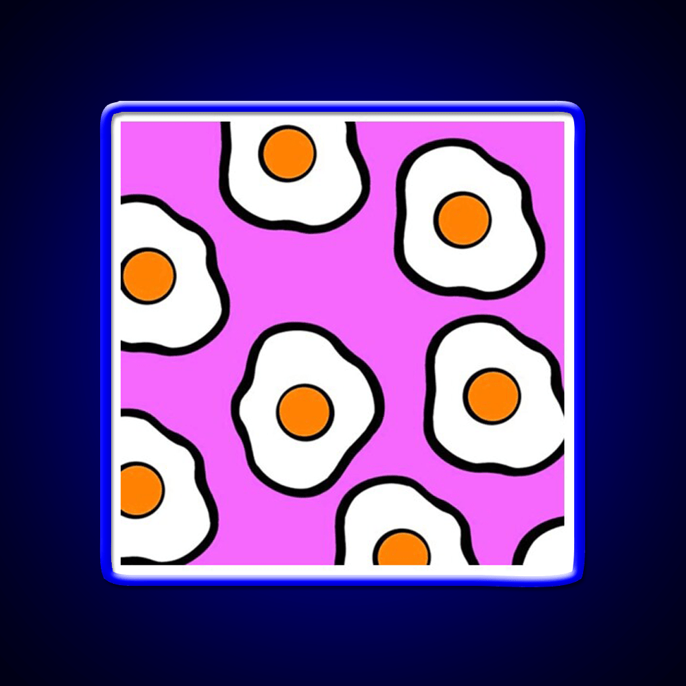 Pink Cooking Eggs Snack Food Led Neon Sign Rgb Color - Shineneon