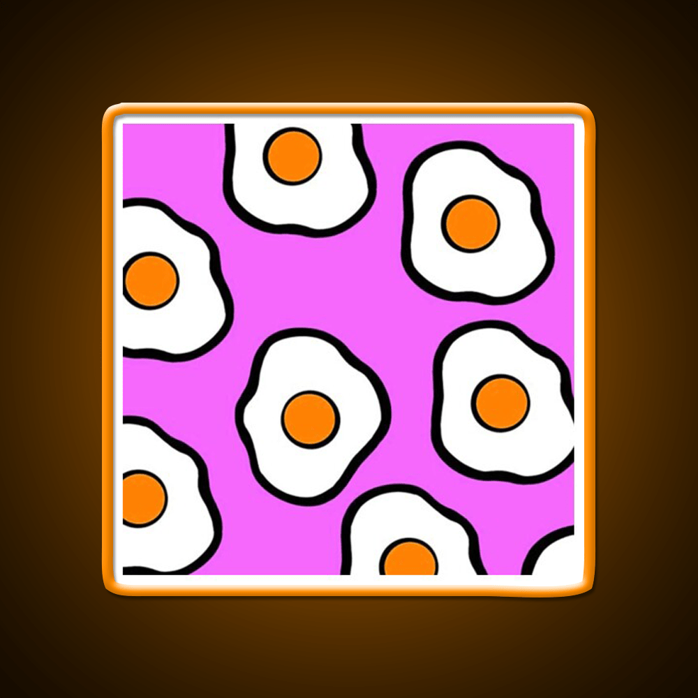 Pink Cooking Eggs Snack Food Led Neon Sign Rgb Color - Shineneon