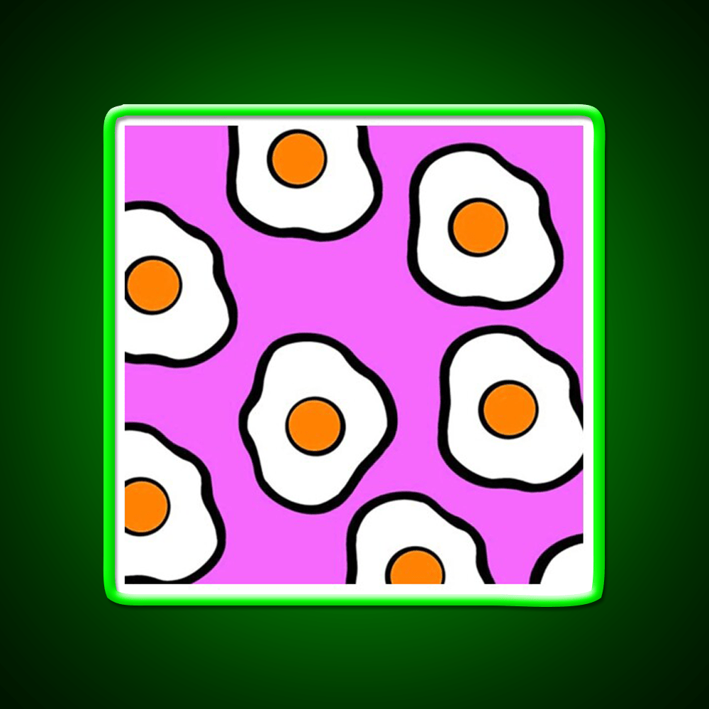Pink Cooking Eggs Snack Food Led Neon Sign Rgb Color - Shineneon