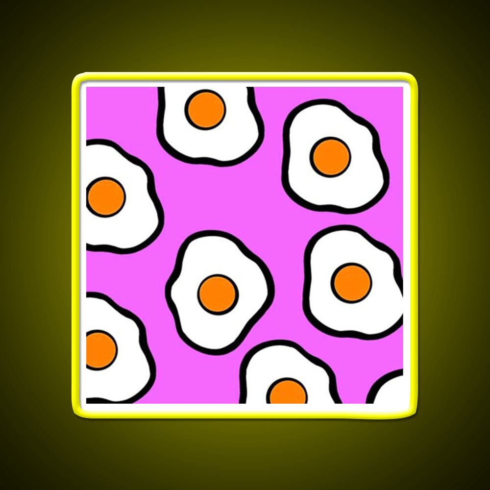 Pink Cooking Eggs Snack Food Led Neon Sign Rgb Color - Shineneon