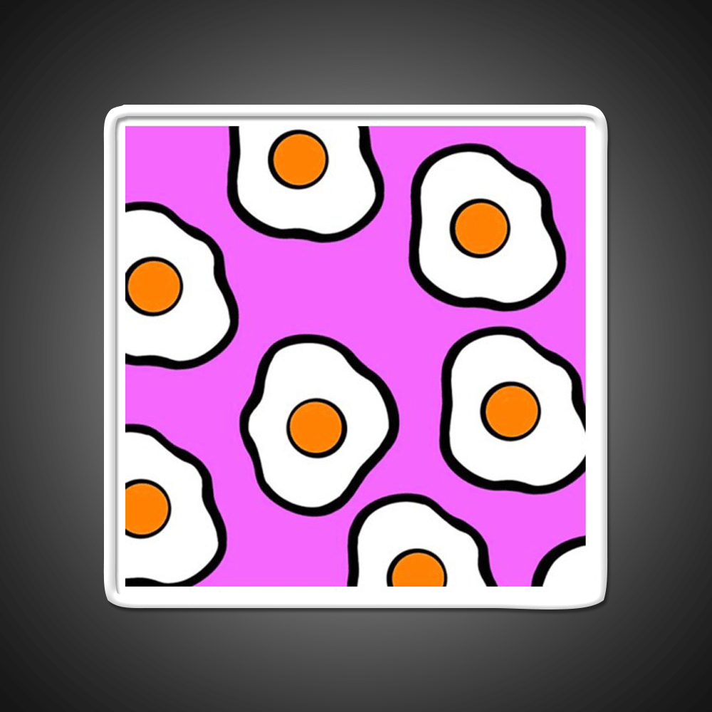 Pink Cooking Eggs Snack Food Led Neon Sign Rgb Color - Shineneon