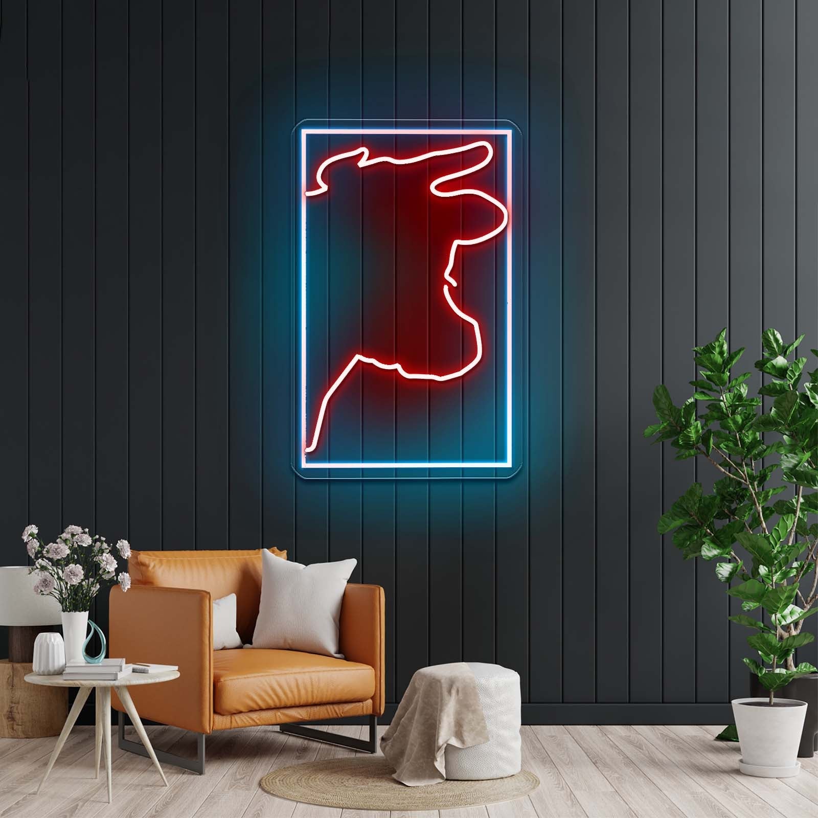 Pink Cow Looking There Artistic Neon Signs Wall Art Neon - Shineneon