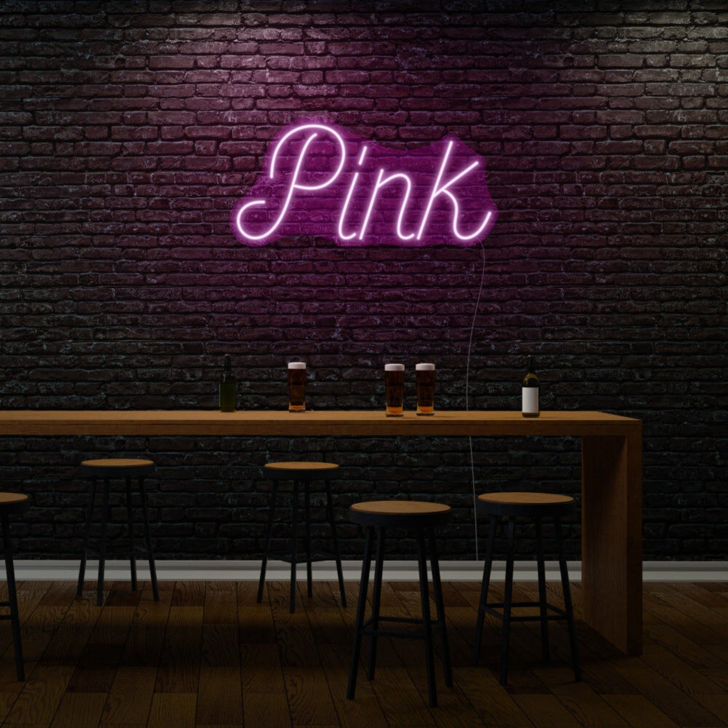 Pink Cursive Neon Feminine Flair And Style | Shineneon