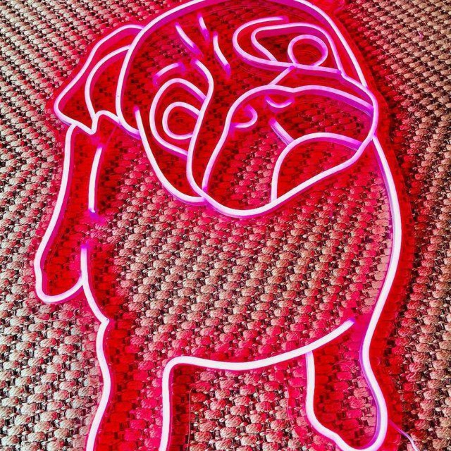 Pink Cutie The Pug Cartoon Dog Led Neon Sign For Indoor Home Decor | Shineneon