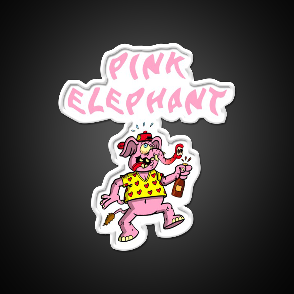 Pink Elephant Cocktail Bar Decor Led Neon Sign Rgb Color - LED neon sign view 11