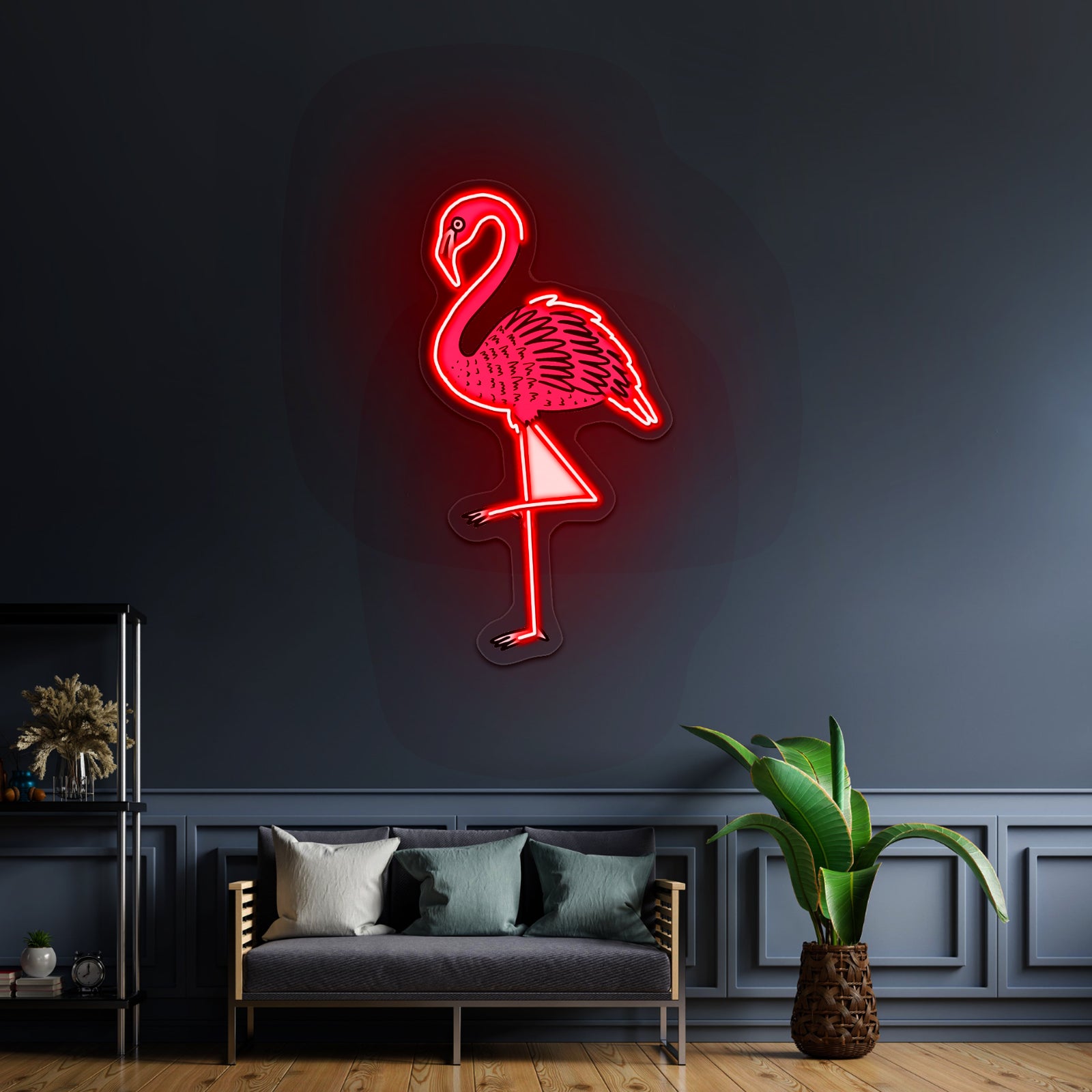 Pink Flamingo Aesthetic Artwork Led Signs