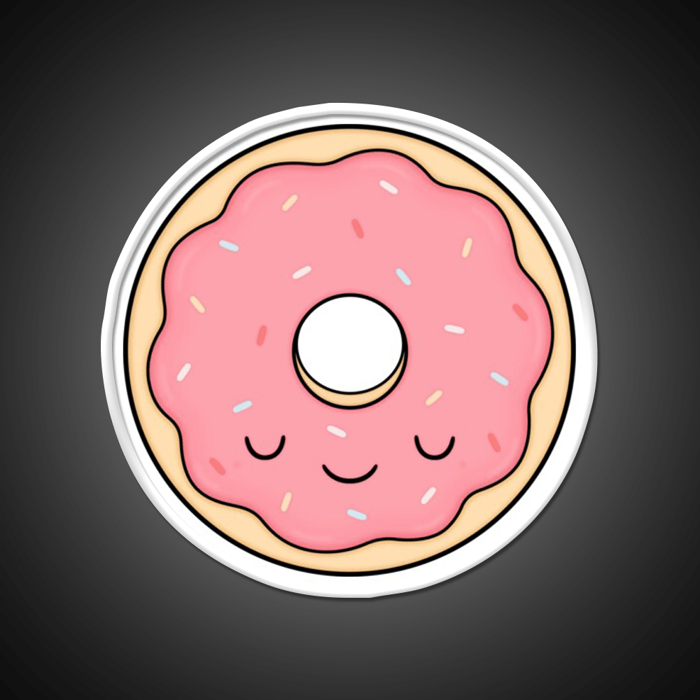 Pink Glazed Donut Snack Food Led Neon Sign Rgb Color - Shineneon