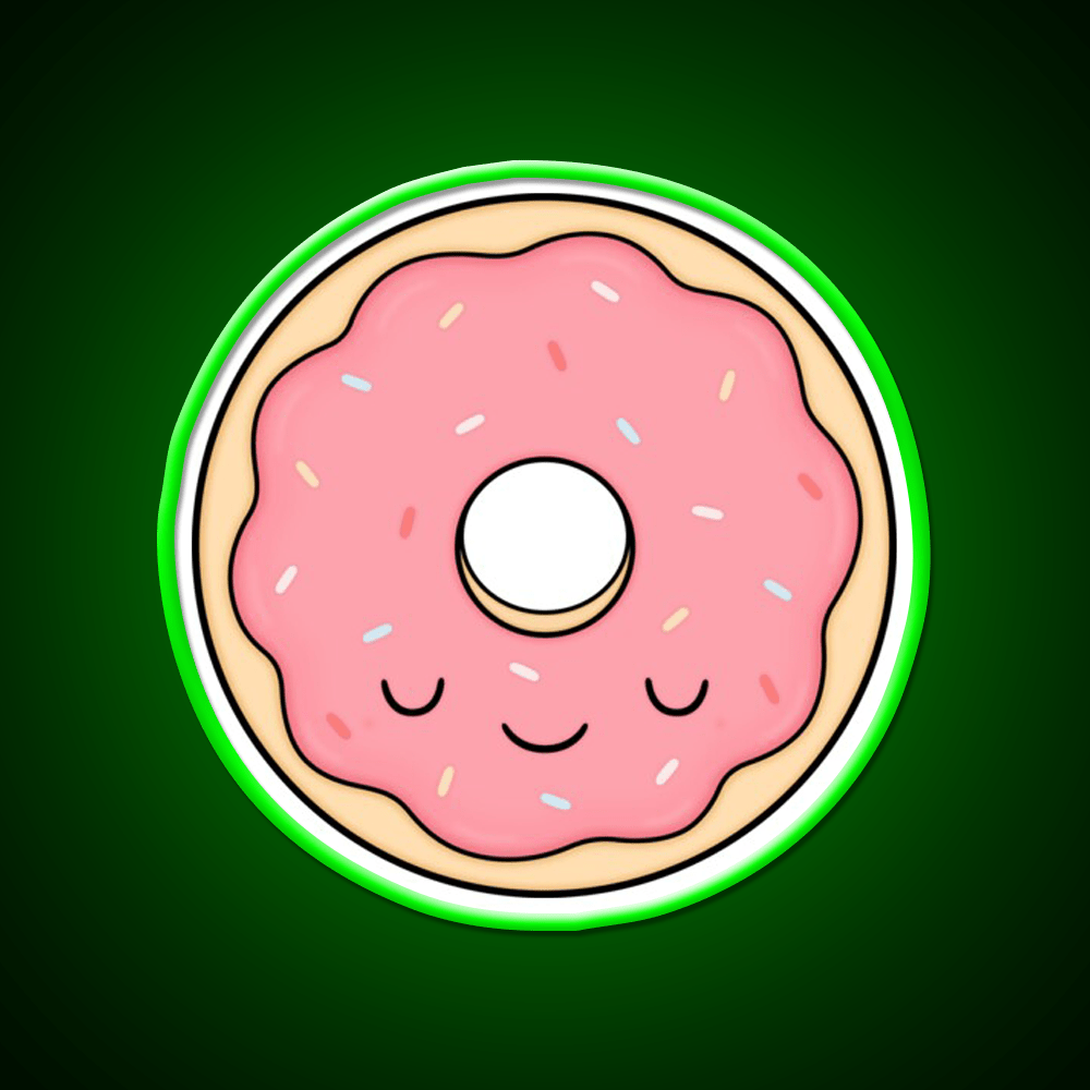 Pink Glazed Donut Snack Food Led Neon Sign Rgb Color - Shineneon