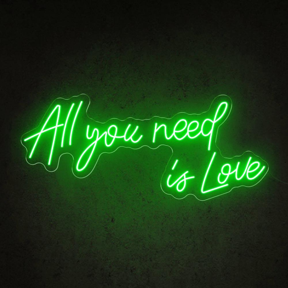 Pink Handwritten All You Need Is Love Led Neon Sign For Wedding Home Decor | Shineneon