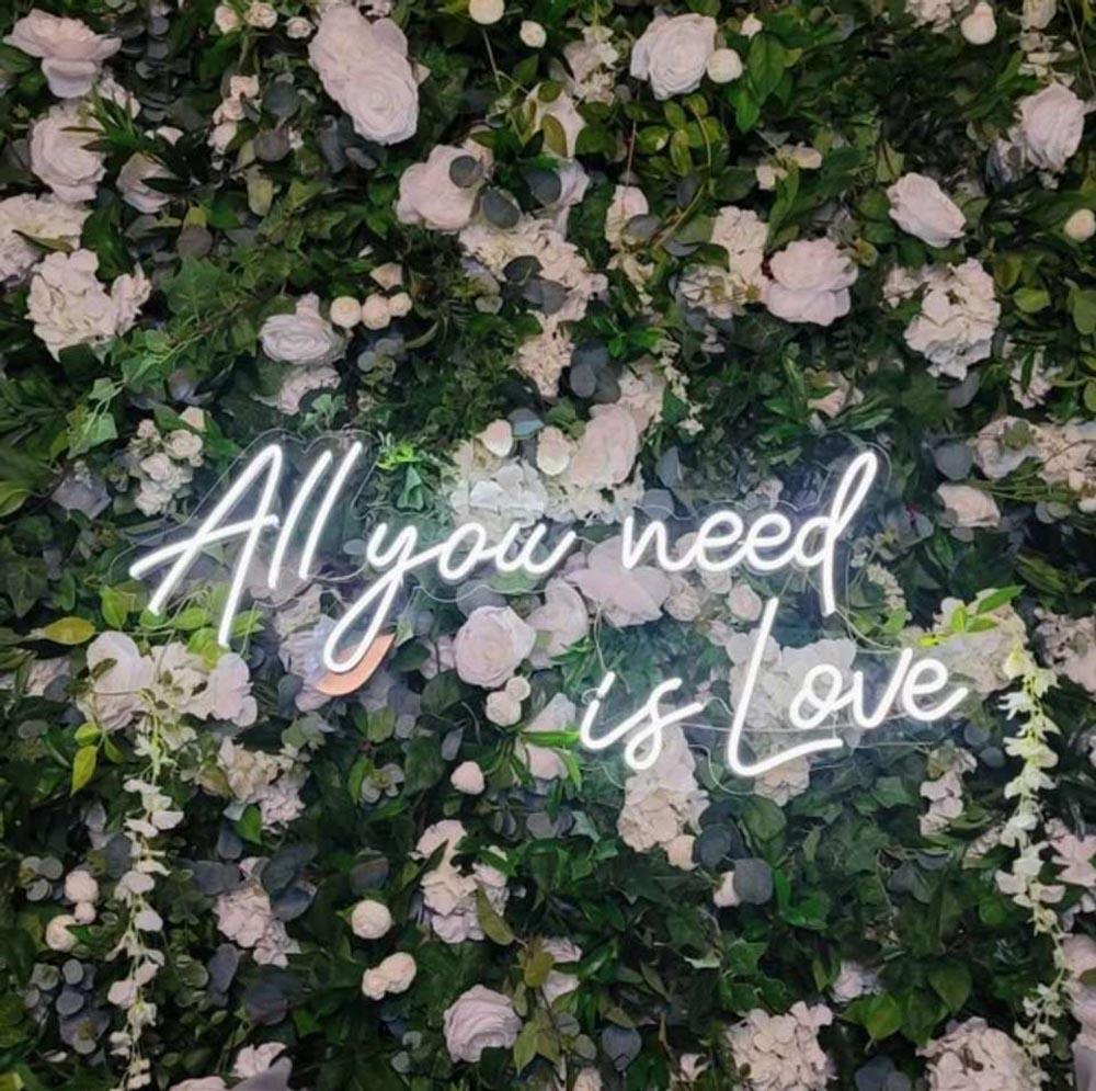 Pink Handwritten All You Need Is Love Led Neon Sign For Wedding Home Decor | Shineneon