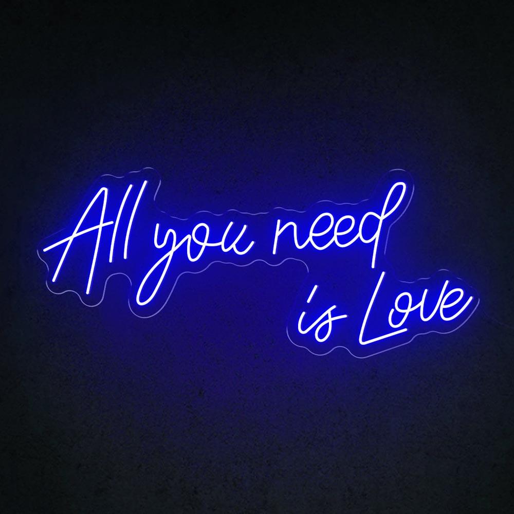 Pink Handwritten All You Need Is Love Led Neon Sign For Wedding Home Decor | Shineneon