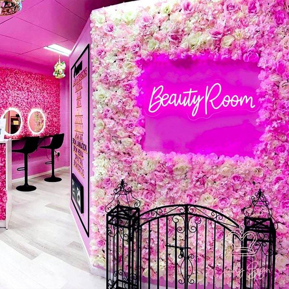 Pink Handwritten Beauty Room Led Neon Sign For Salon Wall Decor | Shineneon