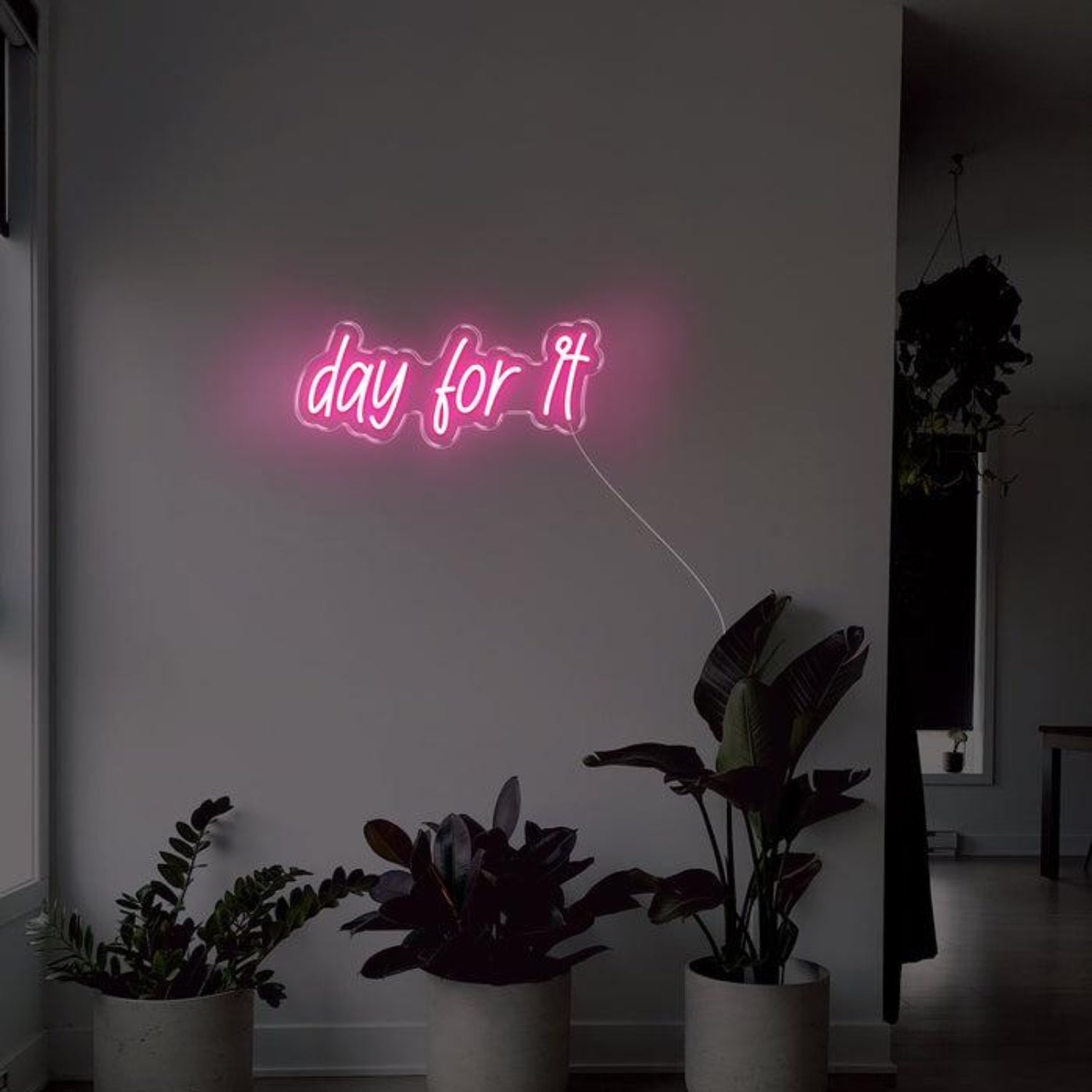 Pink Handwritten Day For It Led Neon Sign For Modern Home Decor | Shineneon