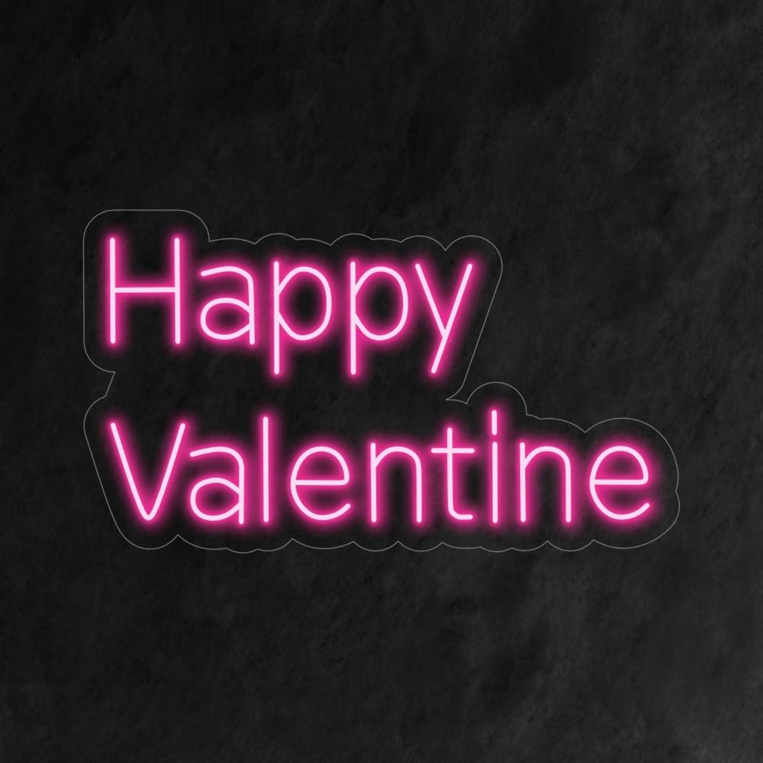 Pink Happy Valentine Led Neon Sign For Romantic Home Restaurant Bar Decor | Shineneon