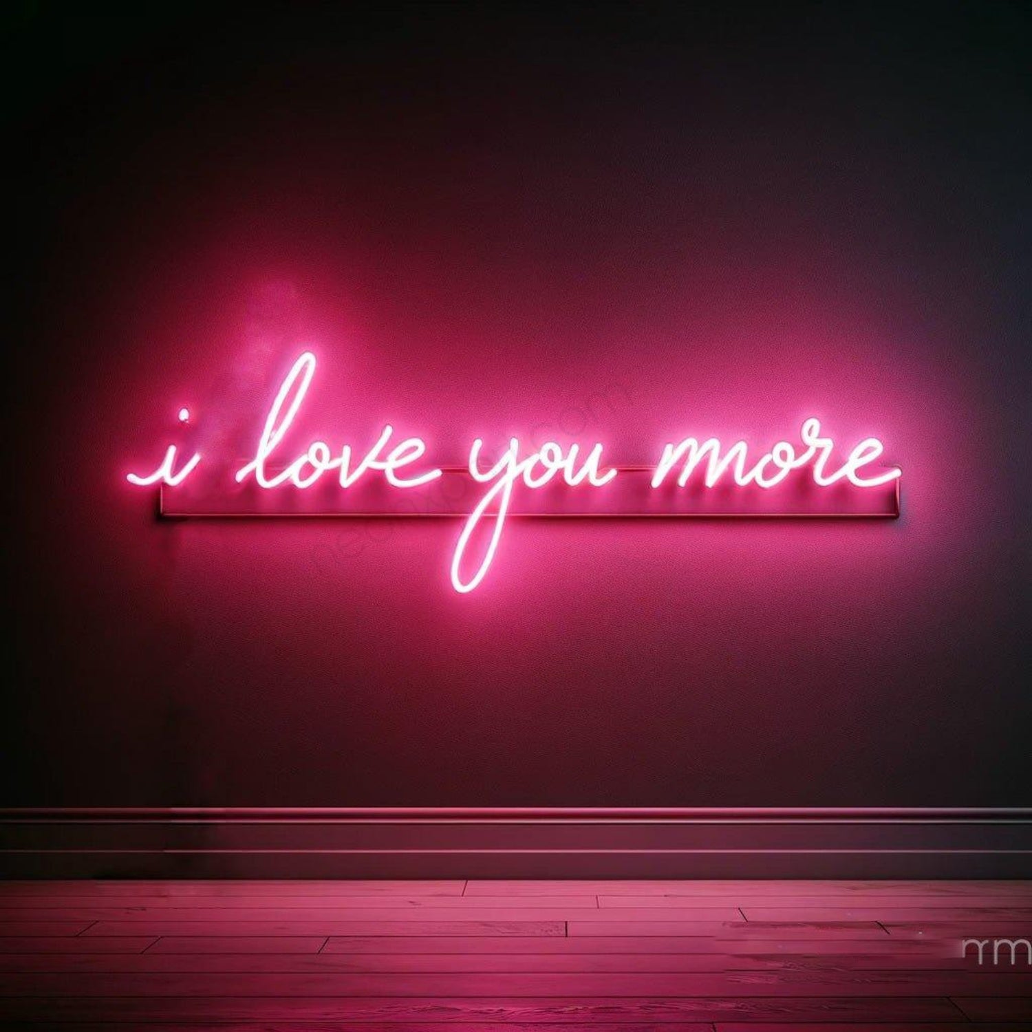 Pink Heart I Love You More Led Neon Sign For Romantic Home Decor | Shineneon