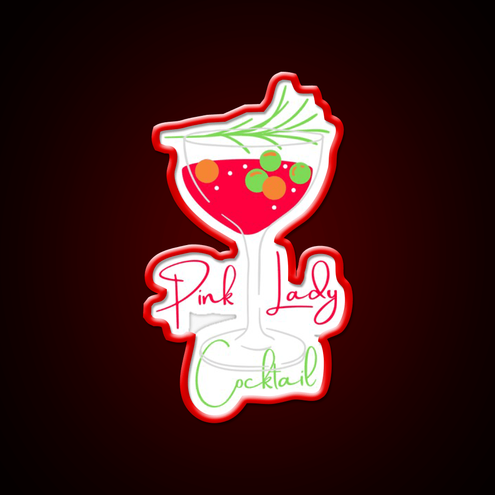 Pink Lady Cocktail Bar Decor Led Neon Sign Rgb Color - Shineneon
