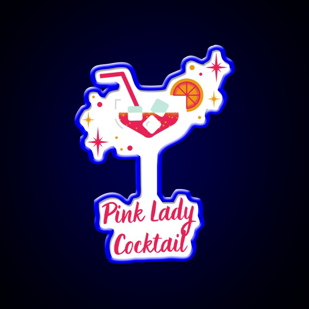 Pink Lady Cocktail Refreshing Cocktail Bar Decor Led Neon Sign Rgb Color - LED neon sign view 5