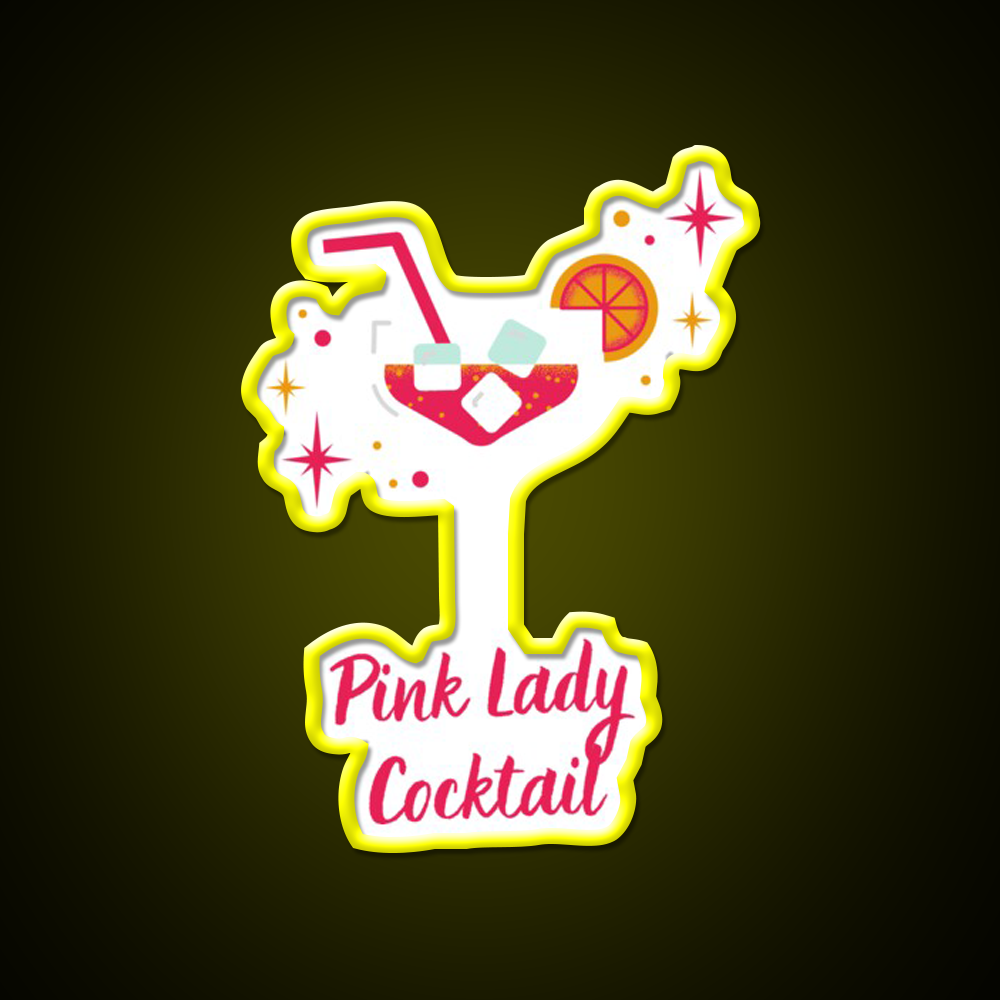 Pink Lady Cocktail Refreshing Cocktail Bar Decor Led Neon Sign Rgb Color - LED neon sign view 7