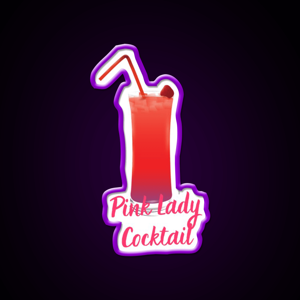 Pink Lady Cocktail Summer Cocktail Bar Decor Led Neon Sign Rgb Color - Shineneon