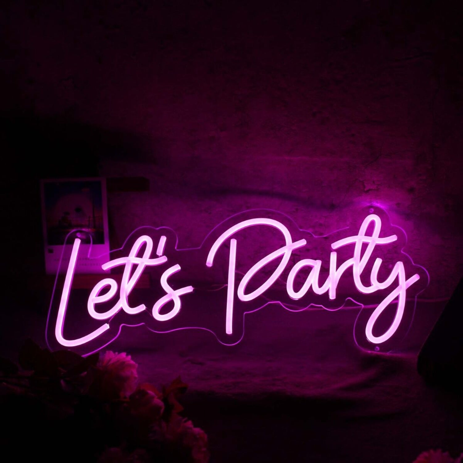 Pink Lets Party Neon Sign | Shineneon