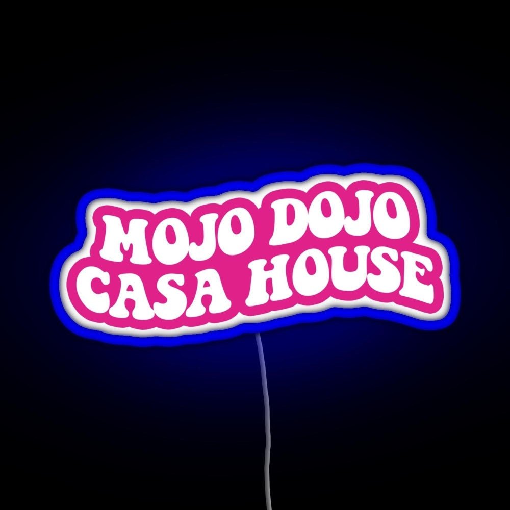 Pink Magenta Mojo Dojo Casa House Rgb Led Neon Sign Pop Wall Art - Shineneon