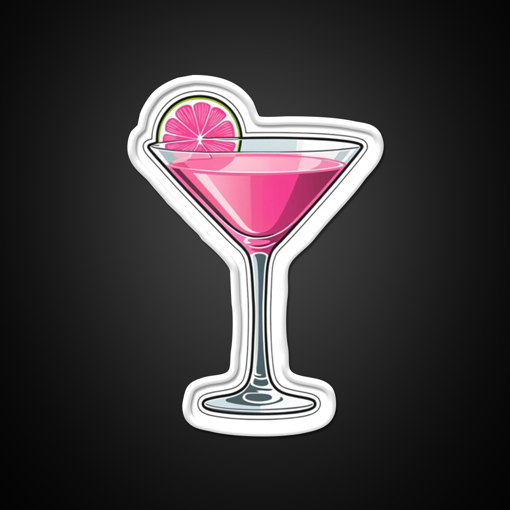 Pink Martini Glass Cocktail Bar Decor Led Neon Sign Rgb Color - LED neon sign view 11