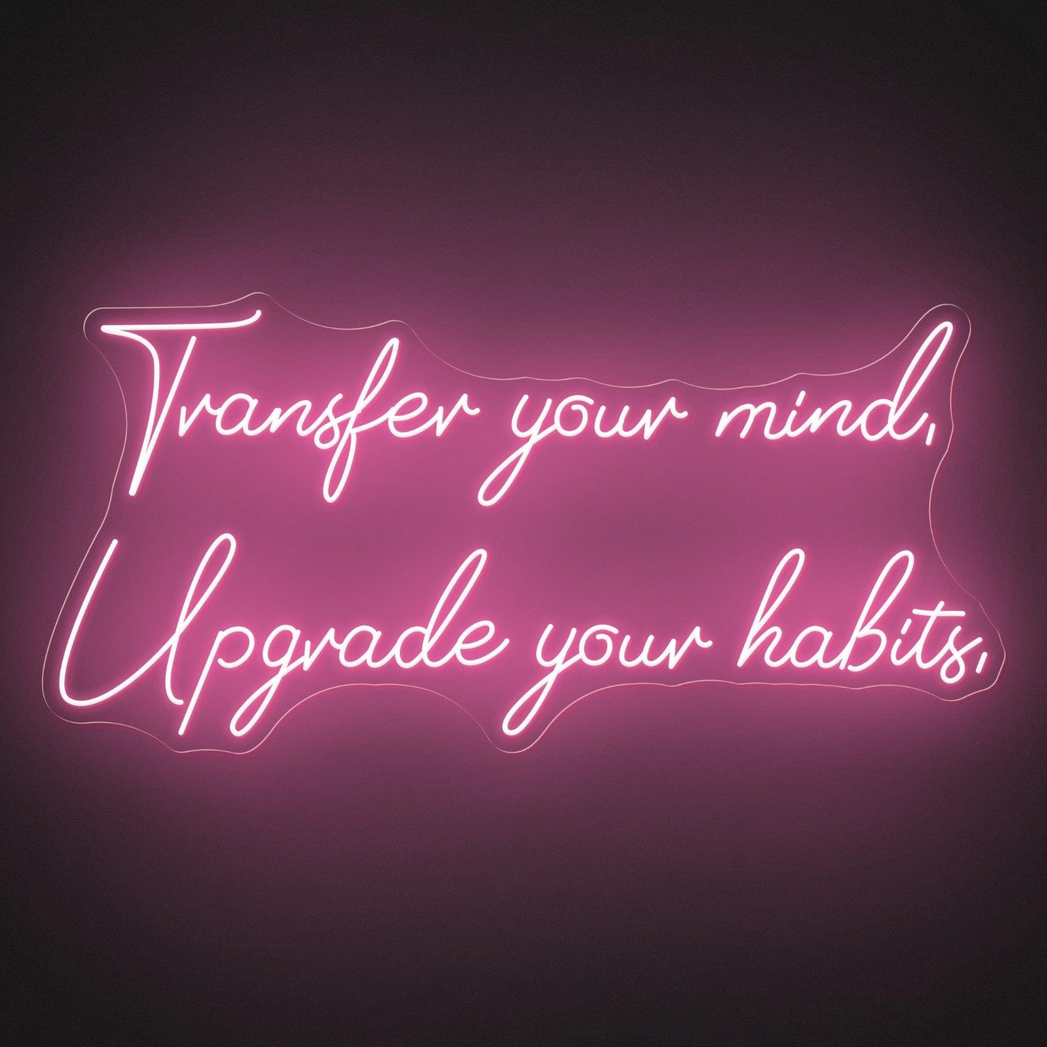 Pink Mind Transfer Habits Upgrade Led Neon Sign For Gym Studio Decor | Shineneon