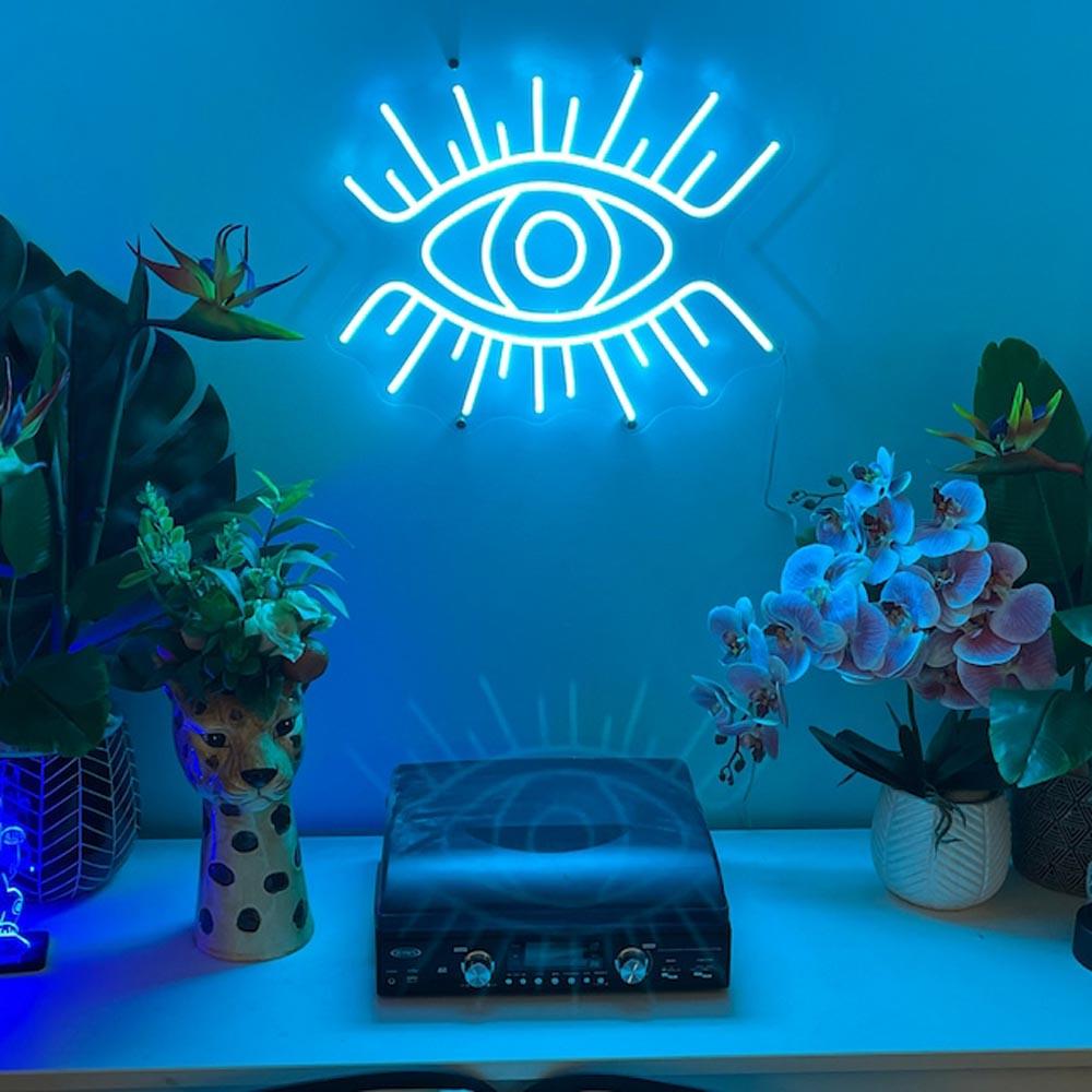 Pink Mystical Eye Led Neon Sign For Living Room Decor | Shineneon