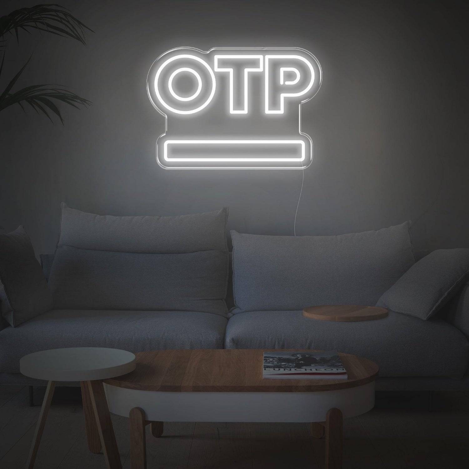 Pink Otp Button Led Neon Sign For Home Decor | Shineneon