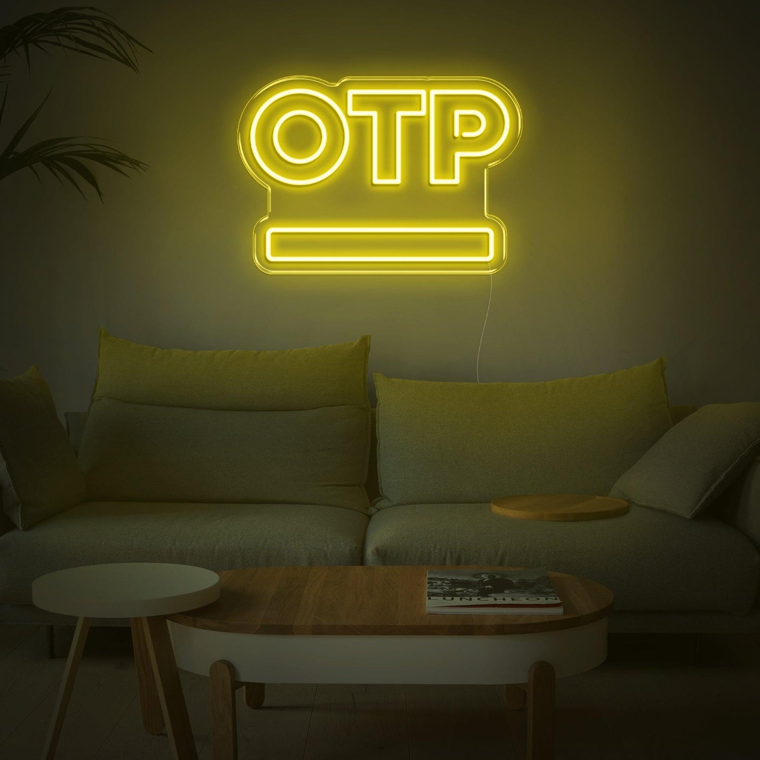 Pink Otp Button Led Neon Sign For Home Decor | Shineneon