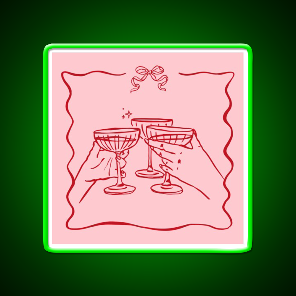 Pink Party Bow Aesthetic Dinner Party Cocktail Bar Decor Led Neon Sign Rgb Color - LED neon sign view 8