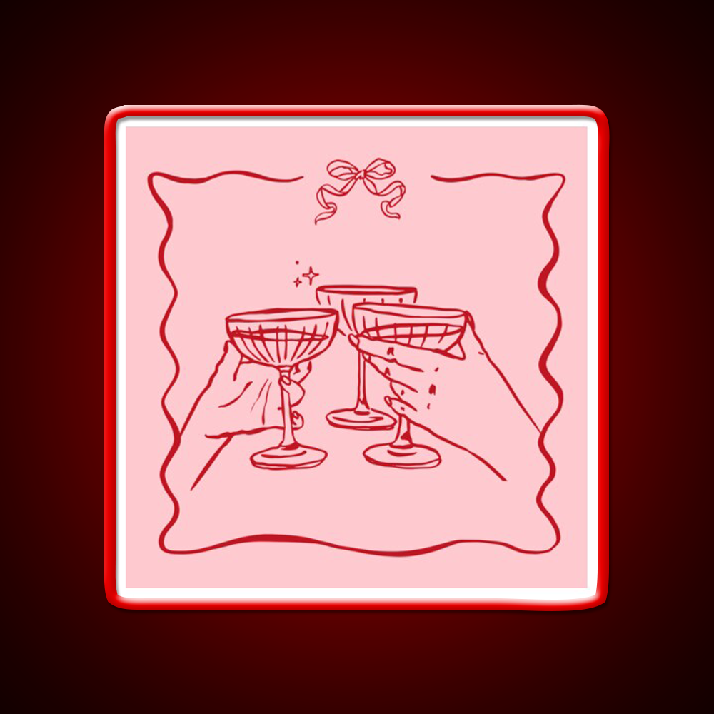 Pink Party Bow Aesthetic Dinner Party Cocktail Bar Decor Led Neon Sign Rgb Color - LED neon sign view 10