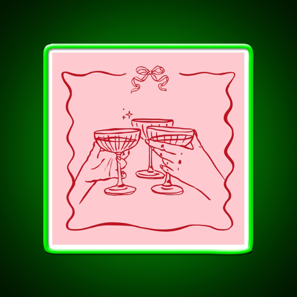 Pink Party Bow Aesthetic Dinner Party Cocktail Bar Decor Led Neon Sign Rgb Color - Shineneon
