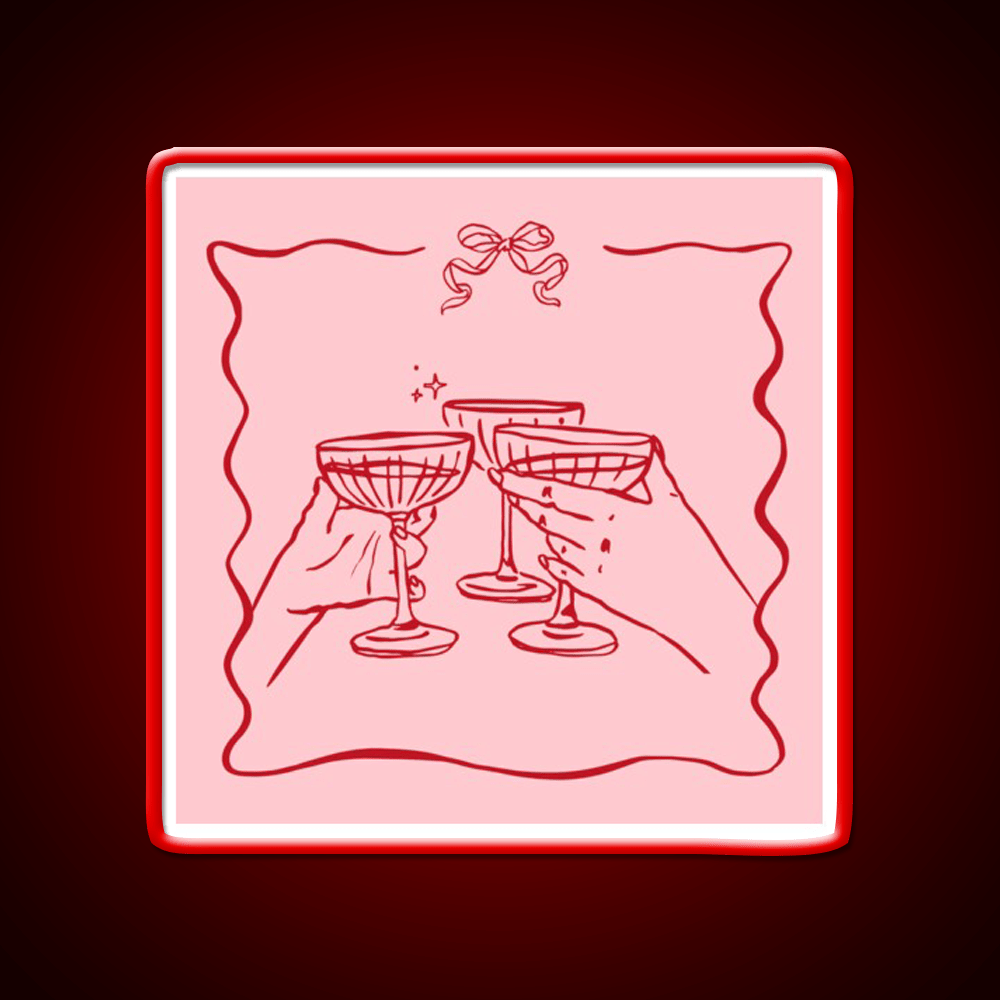Pink Party Bow Aesthetic Dinner Party Cocktail Bar Decor Led Neon Sign Rgb Color - Shineneon
