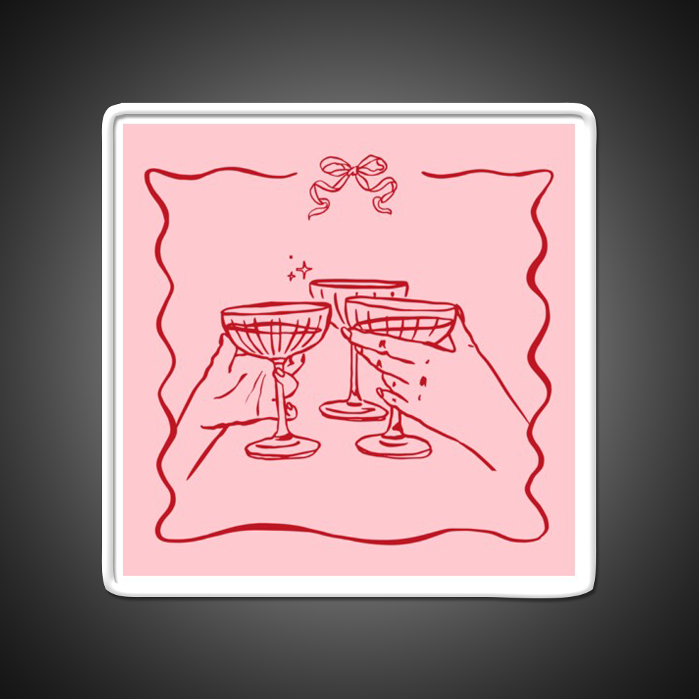 Pink Party Bow Aesthetic Dinner Party Cocktail Bar Decor Led Neon Sign Rgb Color - LED neon sign view 11