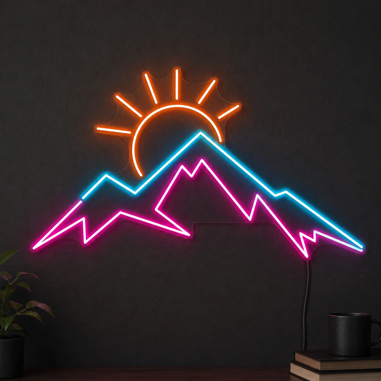 Pink Peak Mountain Neon Sign LED Neon Sign high-converting product image