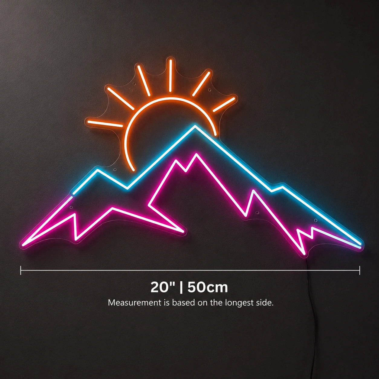 Pink Peak Mountain Neon Sign LED Neon Sign size image