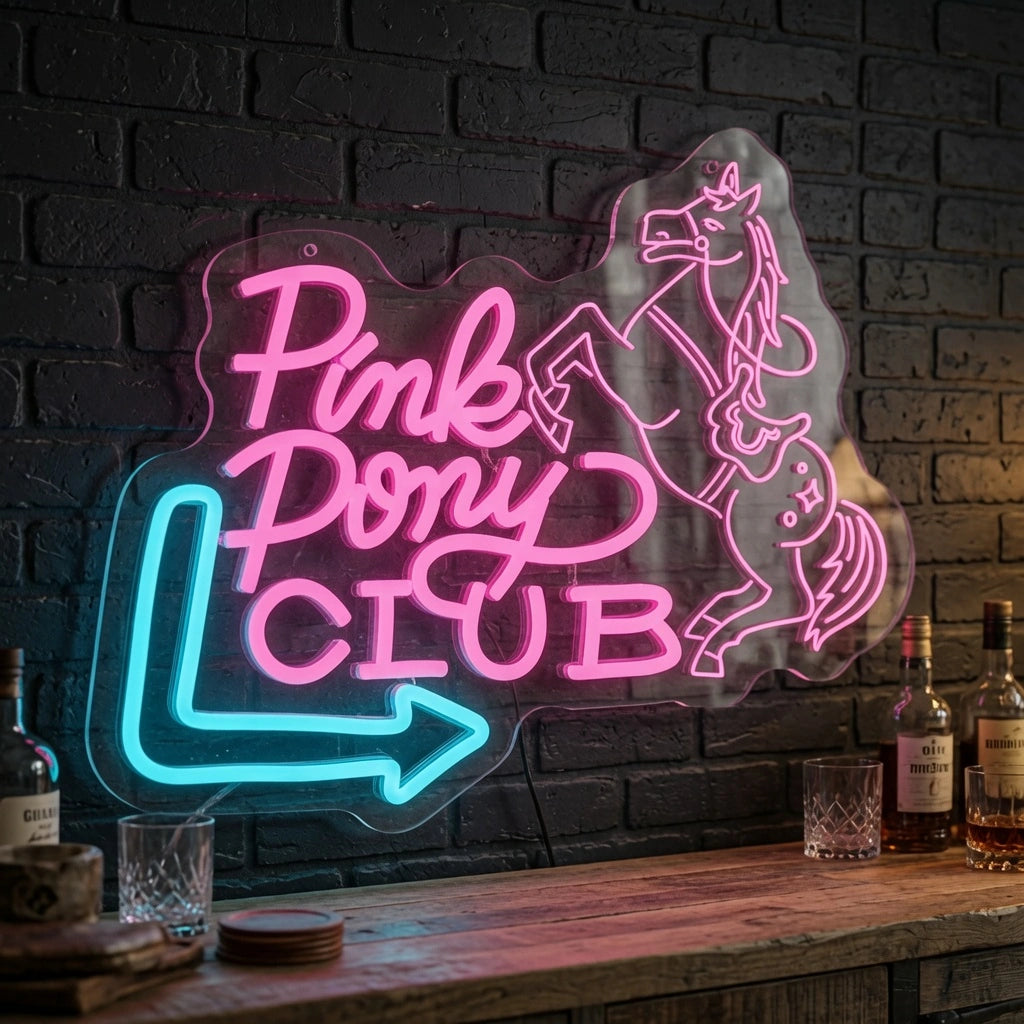 Pink Pony Club LED Neon Sign - 03 Real Lifestyle Scene