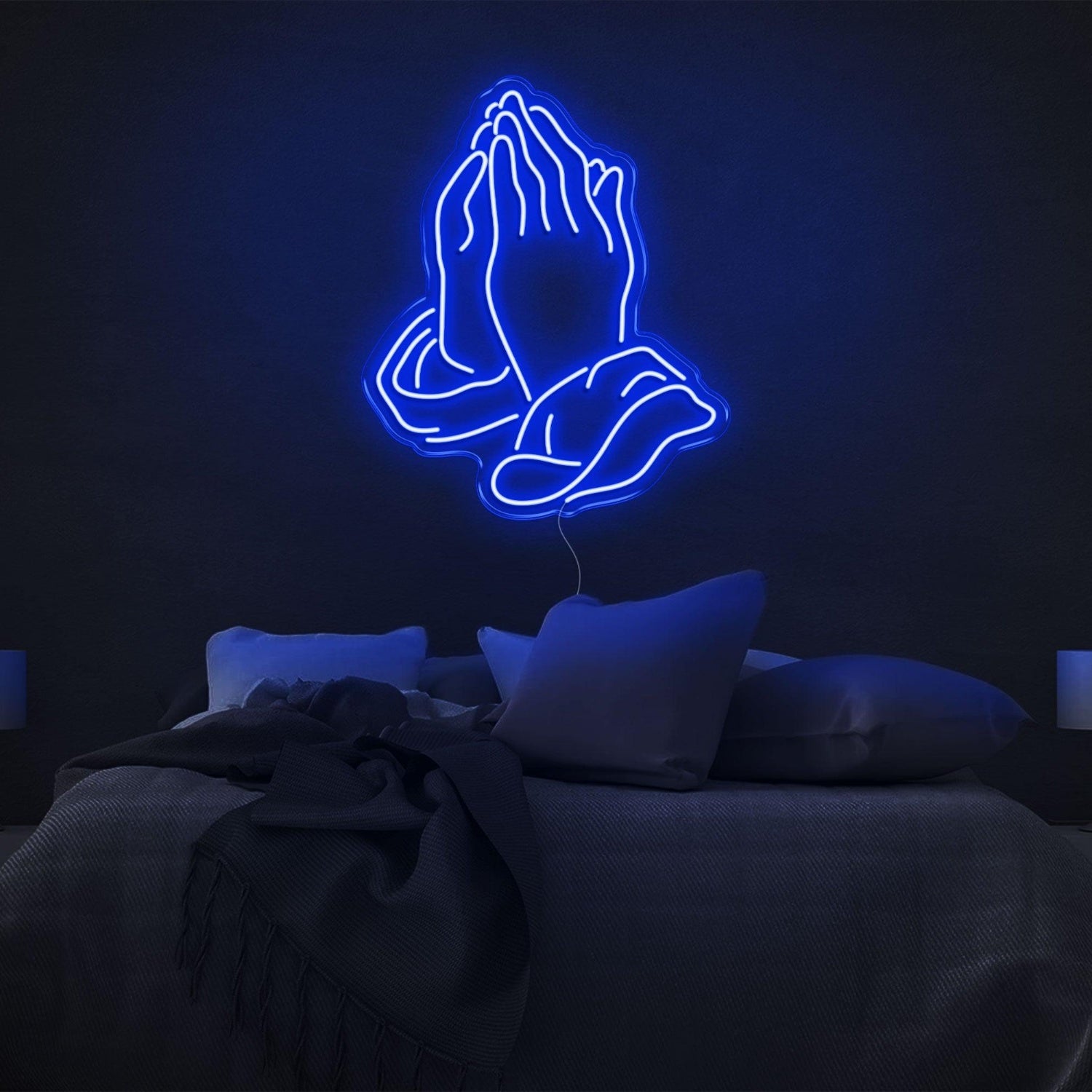 Pink Praying Hands Led Neon Sign For Modern Bedroom Decor | Shineneon