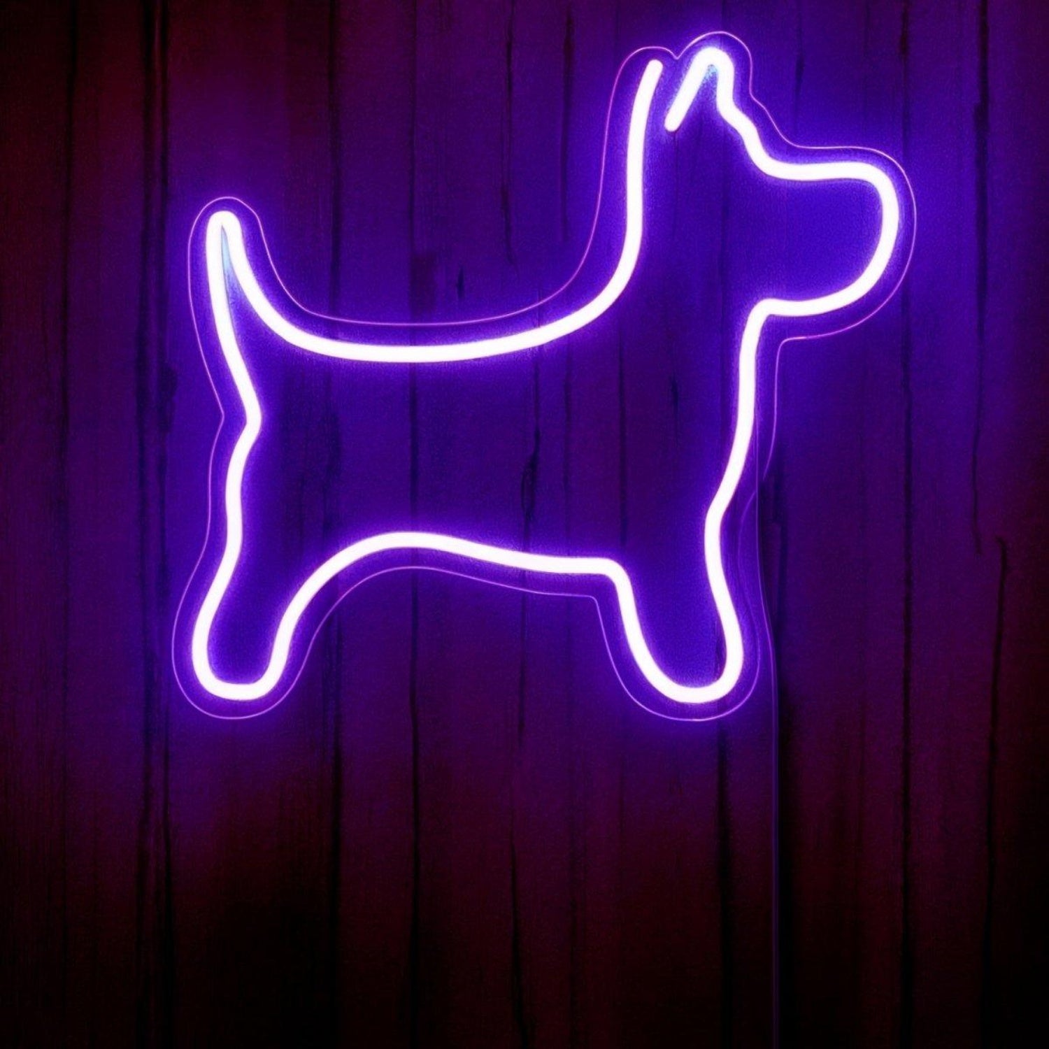 Pink Purple Cartoon Dog Led Neon Sign For Pet Shop Home Decor | Shineneon