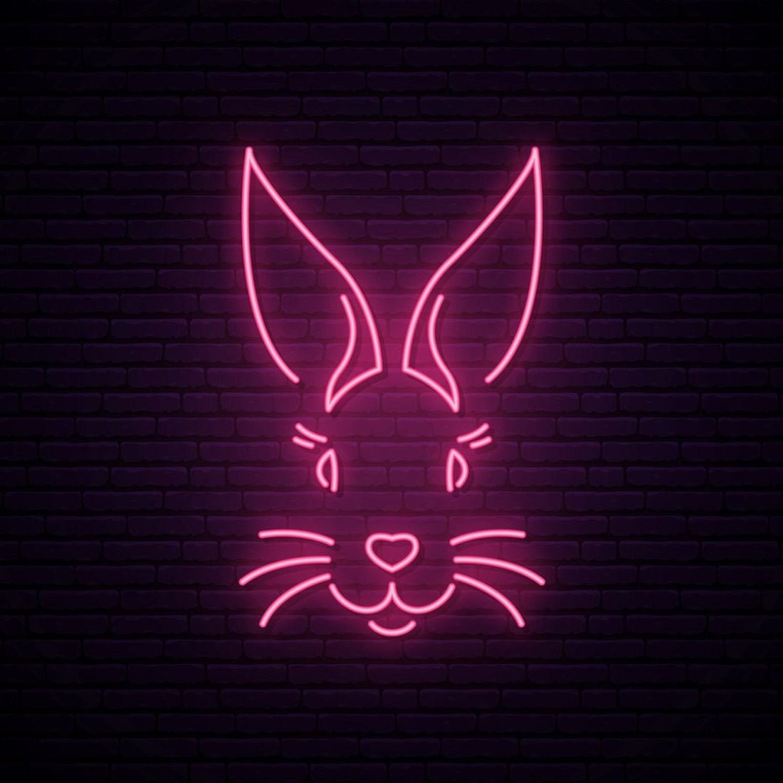 Pink Rabbit Easter Bunny Led Sign Business Neon Sign - Shineneon