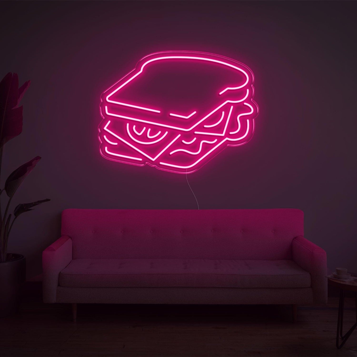 Pink Sandwich Led Neon Sign For Home Cafe Decor | Shineneon