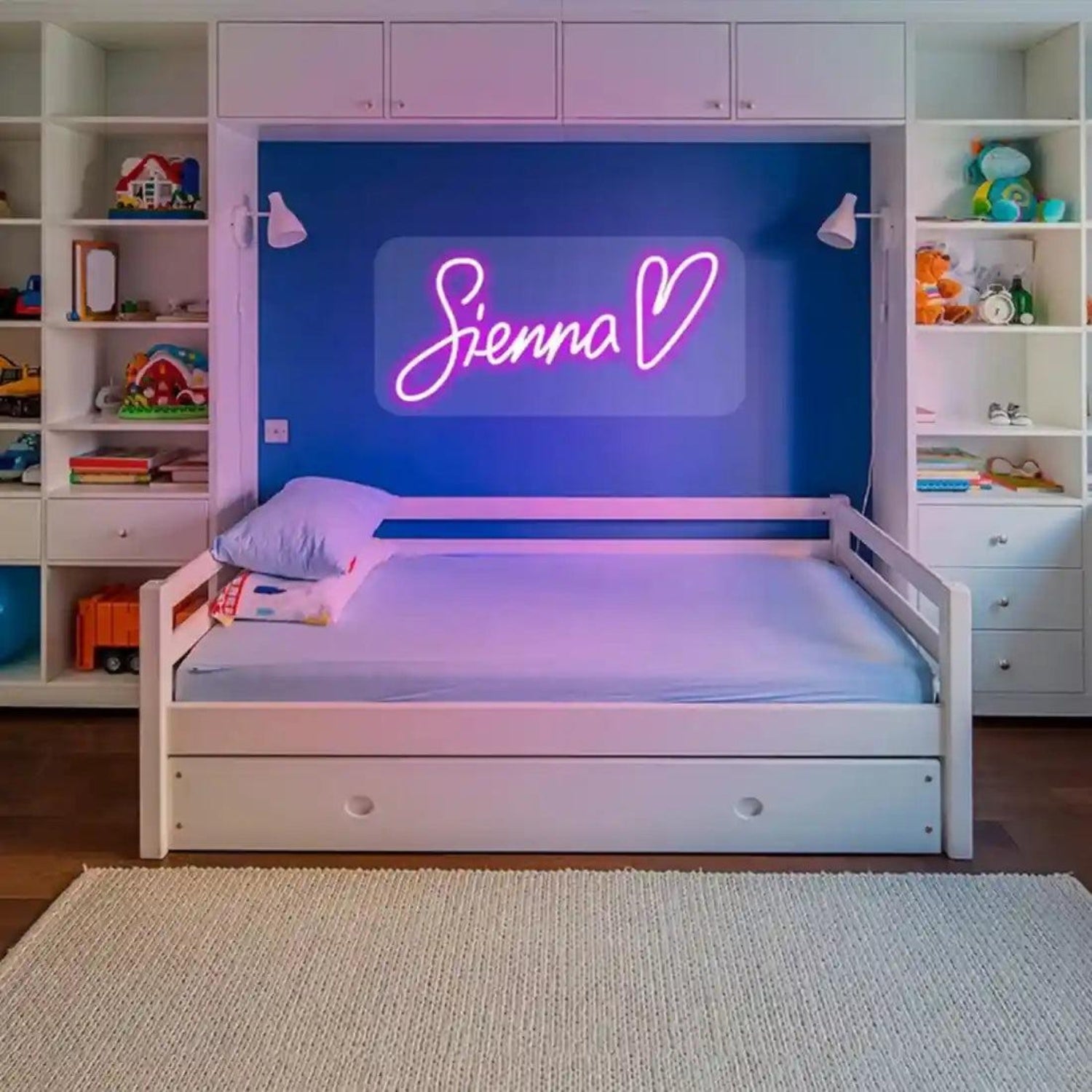 Pink Sienna Heart Led Neon Sign For Kids Bedroom Wall Decor | Shineneon