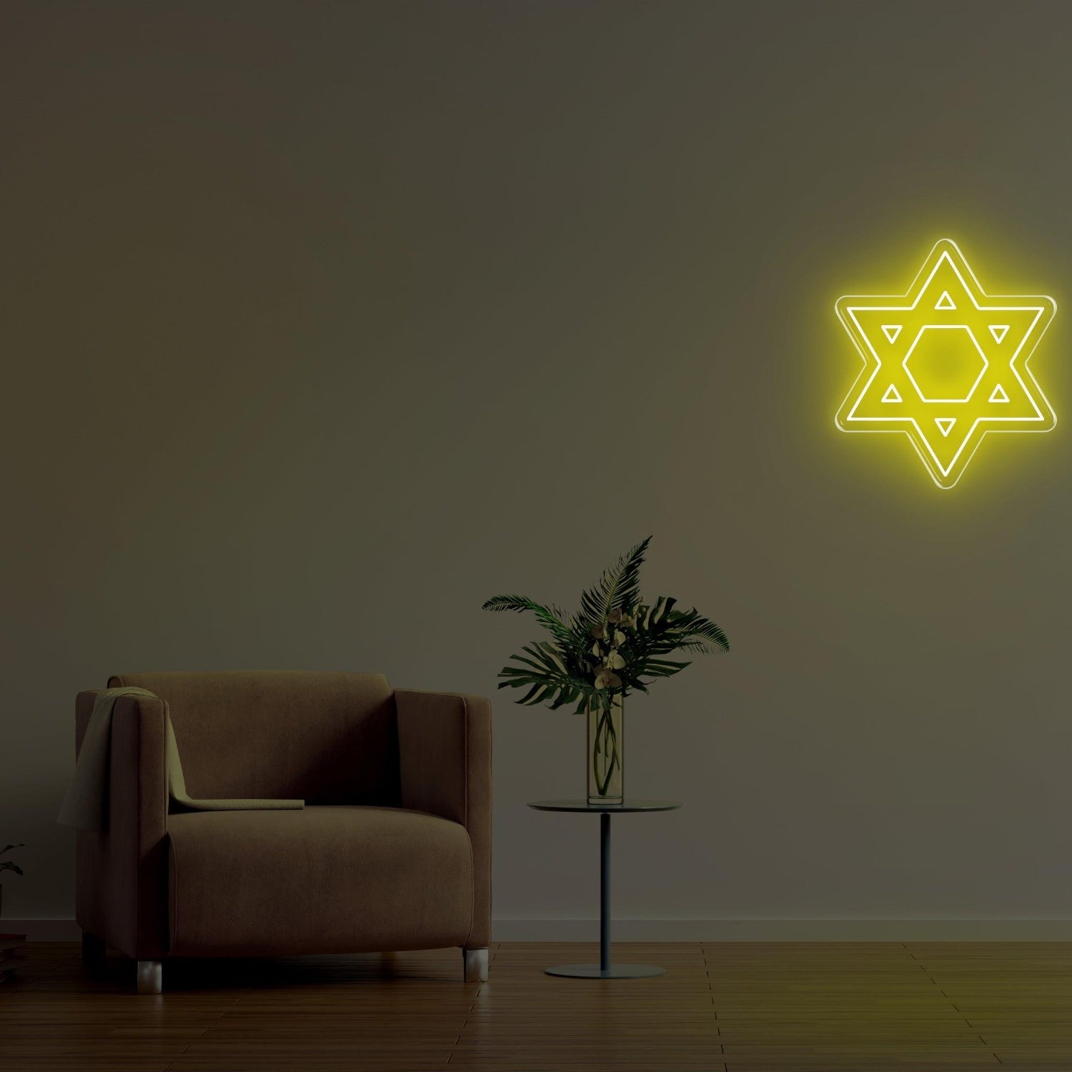 Pink Star Of David Led Neon Sign For Home Decor | Shineneon