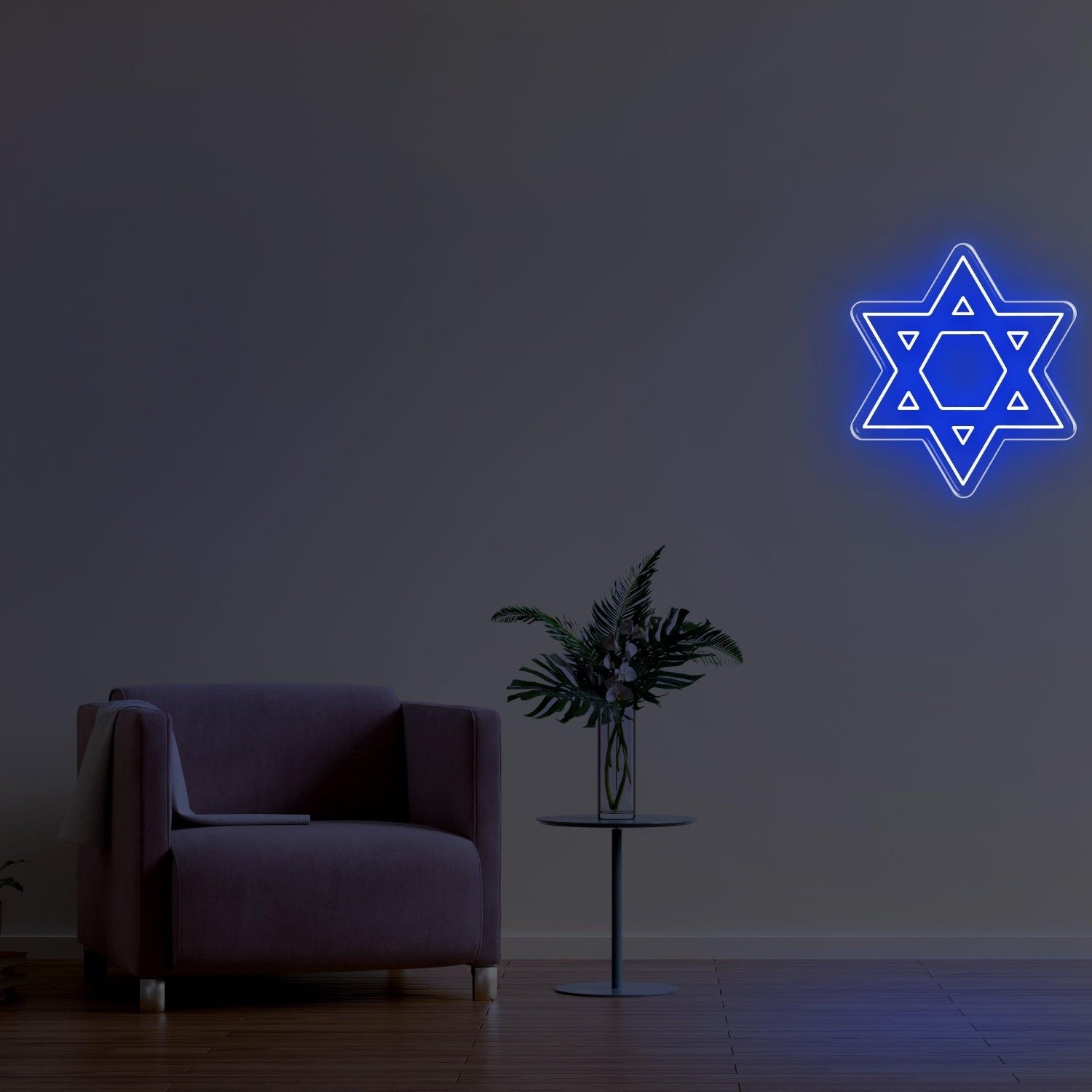 Pink Star Of David Led Neon Sign For Home Decor | Shineneon