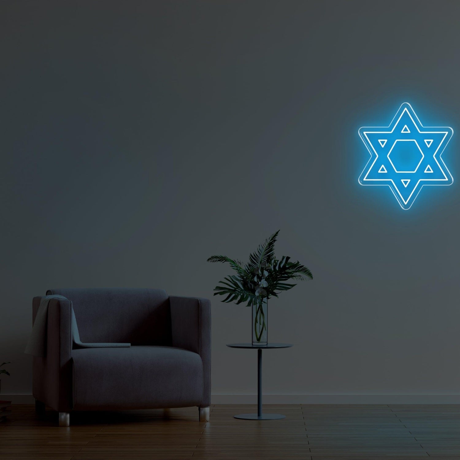 Pink Star Of David Led Neon Sign For Home Decor | Shineneon