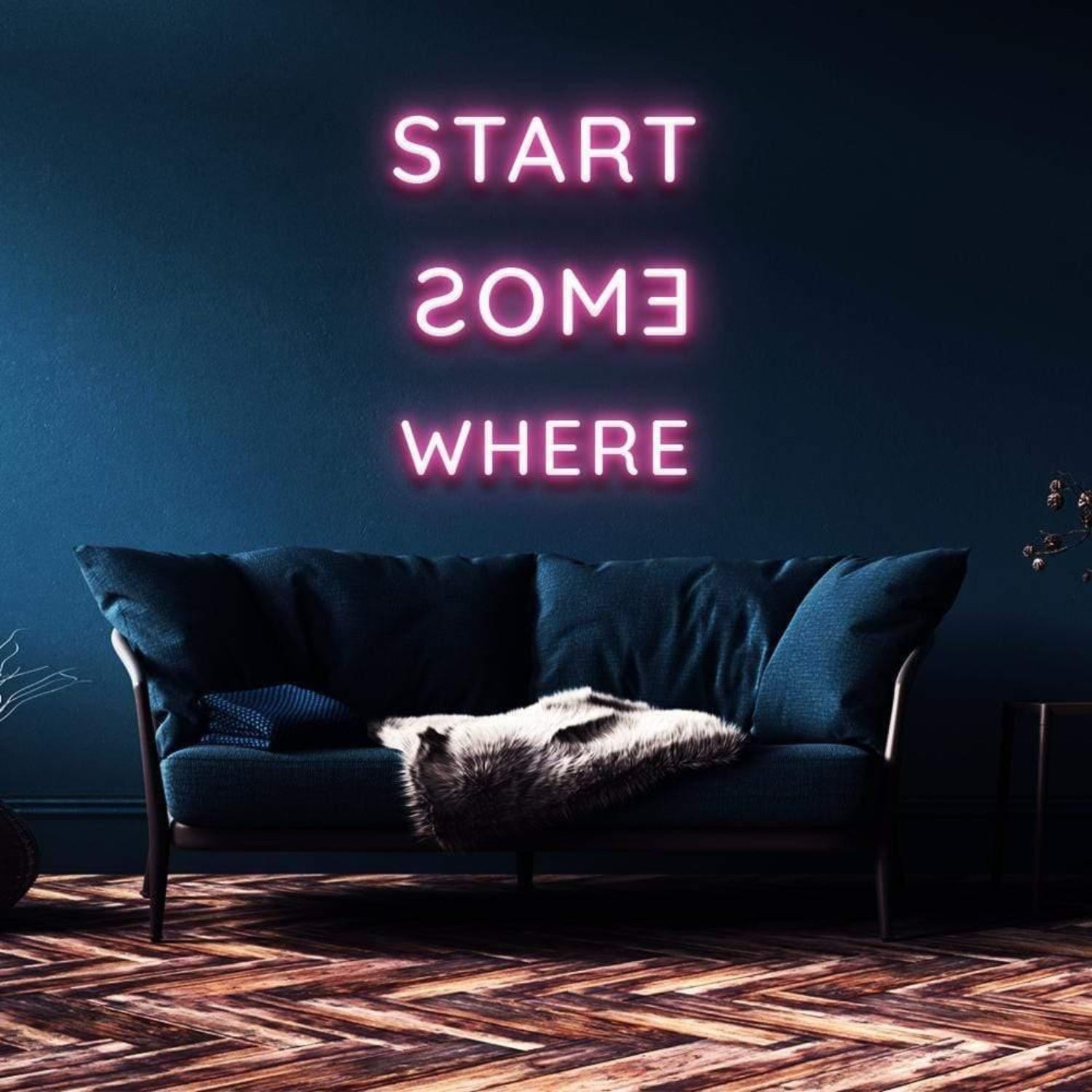 Pink Start Somewhere Led Neon Sign For Modern Home Decor | Shineneon